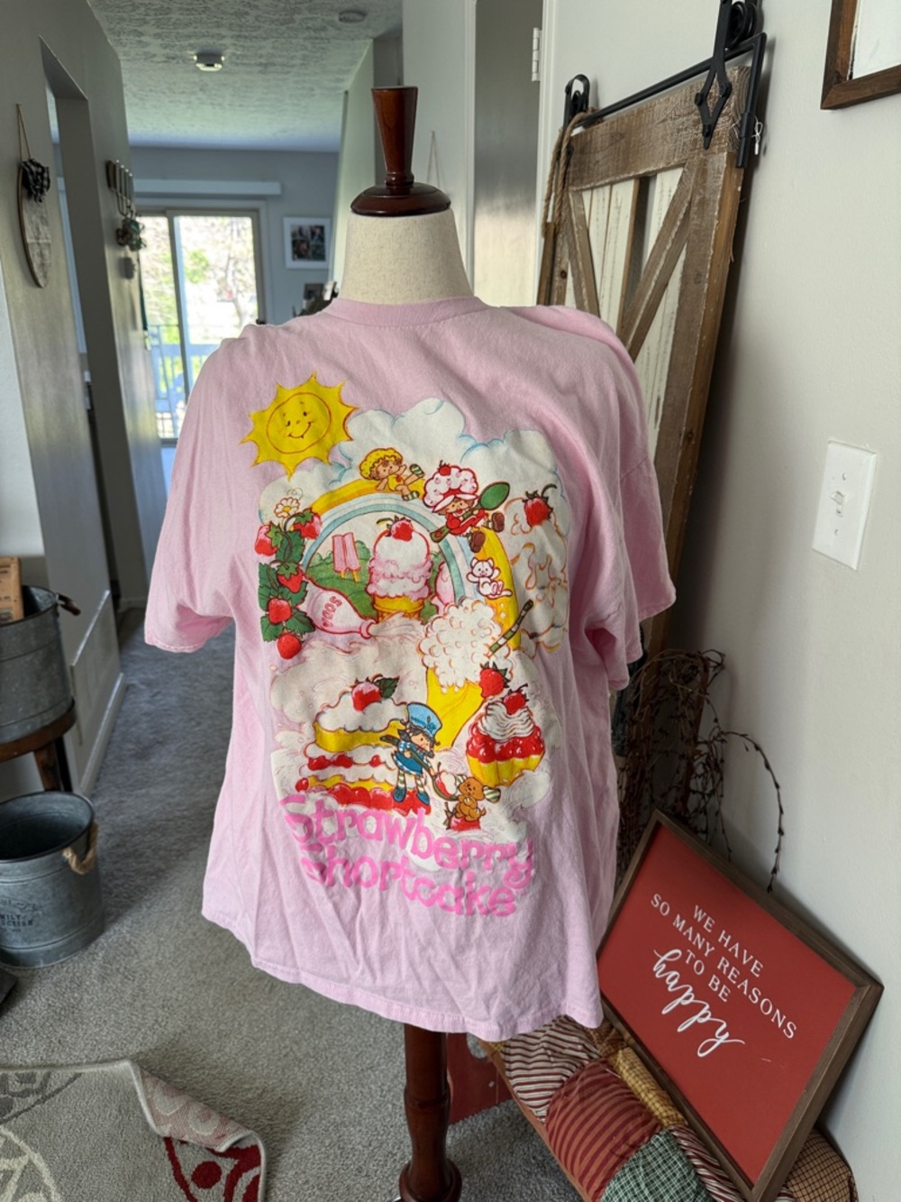 Strawberry Shortcake Pink Graphic Short Sleeve Tee
